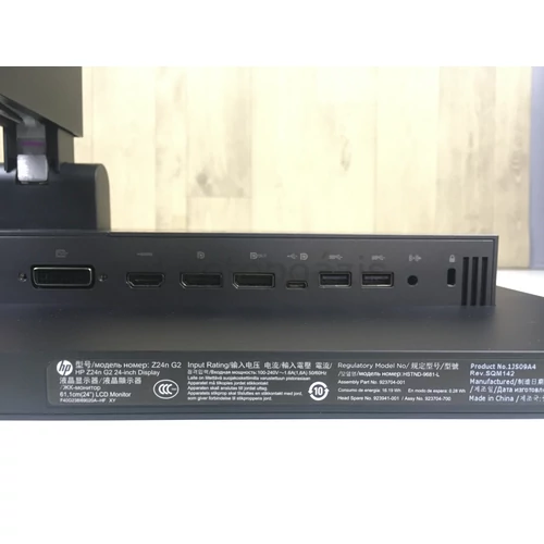 HP Z24 G2 használt monitor csatlakozók